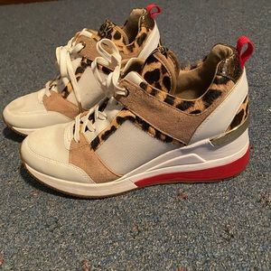 Michael Kors platform high top wedge sneakers